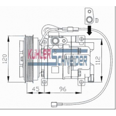 8483952 KUHLER SCHNEIDER Компрессор, кондиционер