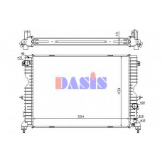 020013N AKS DASIS Радиатор, охлаждение двигателя