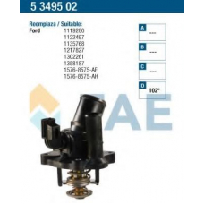 5349502 FAE Термостат, охлаждающая жидкость