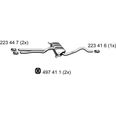 204187 ERNST Средний глушитель выхлопных газов