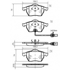 K616902 Vema Комплект тормозных колодок, дисковый тормоз