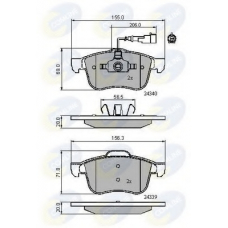 CBP11718 COMLINE Комплект тормозных колодок, дисковый тормоз