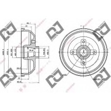 BR1053 DJ PARTS Тормозной барабан