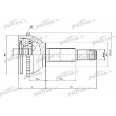 PCV4413 PATRON Шарнирный комплект, приводной вал