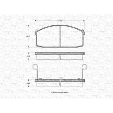 363702160688 MAGNETI MARELLI Комплект тормозных колодок, дисковый тормоз