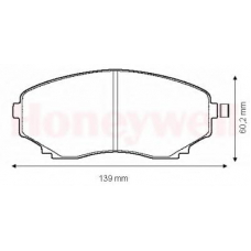 572435B BENDIX Комплект тормозных колодок, дисковый тормоз