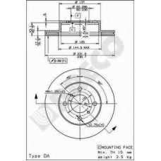 BS 8381 BRECO Тормозной диск