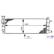 8MK 376 716-131 HELLA Радиатор, охлаждение двигателя