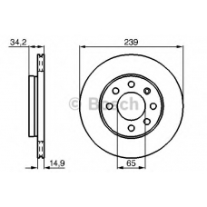 0 986 479 B42 BOSCH Тормозной диск