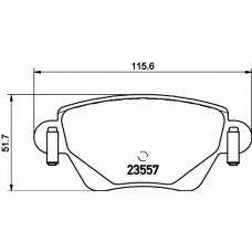 8DB 355 009-081 HELLA Комплект тормозных колодок, дисковый тормоз