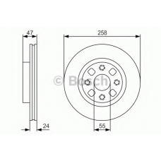 0 986 479 S56 BOSCH Тормозной диск