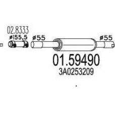 01.59490 MTS Предглушитель выхлопных газов