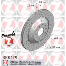 100.3341.70 ZIMMERMANN Тормозной диск