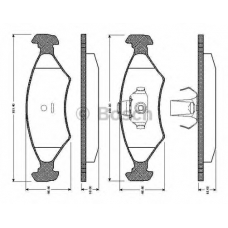 0 986 TB2 066 BOSCH Комплект тормозных колодок, дисковый тормоз