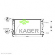 31-0027 KAGER Радиатор, охлаждение двигателя