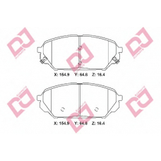 BP2293 DJ PARTS Комплект тормозных колодок, дисковый тормоз