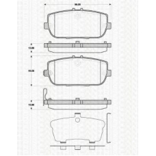 8110 50026 TRISCAN Комплект тормозных колодок, дисковый тормоз