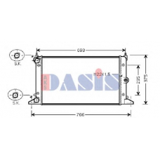 041990N AKS DASIS Радиатор, охлаждение двигателя