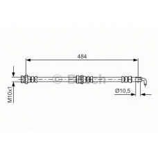 1 987 481 602 BOSCH Тормозной шланг