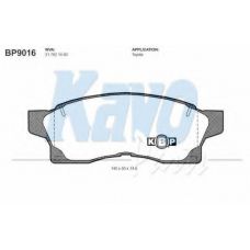 BP-9016 KAVO PARTS Комплект тормозных колодок, дисковый тормоз