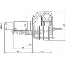 H067-02 ASHUKI Шарнирный комплект, приводной вал