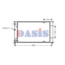 040015N AKS DASIS Радиатор, охлаждение двигателя