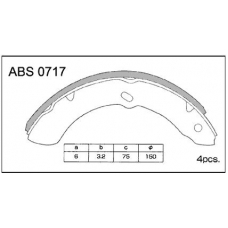 ABS0717 Allied Nippon Колодки барабанные