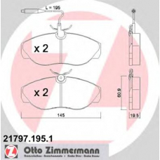 21797.195.1 ZIMMERMANN Комплект тормозных колодок, дисковый тормоз