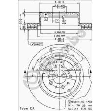 09.5519.10 BREMBO Тормозной диск