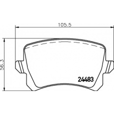 8DB 355 013-331 HELLA Комплект тормозных колодок, дисковый тормоз