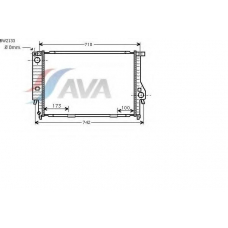 BW2133 AVA Радиатор, охлаждение двигателя