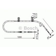 1 987 477 804 BOSCH Трос, стояночная тормозная система