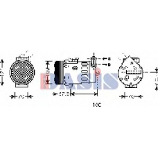 851445N AKS DASIS Компрессор, кондиционер