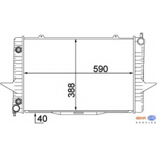 8MK 376 774-201 HELLA Радиатор, охлаждение двигателя