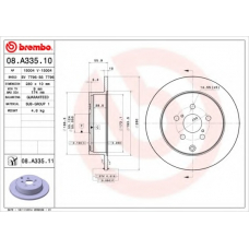 08.A335.11 BREMBO Тормозной диск