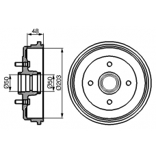 0 986 477 049 BOSCH Тормозной барабан