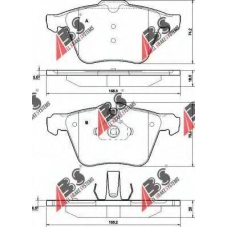 37557 ABS Комплект тормозных колодок, дисковый тормоз