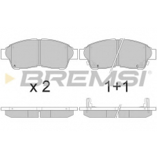 BP2526 BREMSI Комплект тормозных колодок, дисковый тормоз