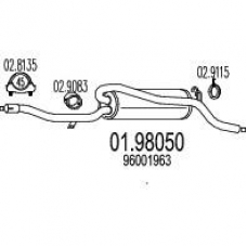 01.98050 MTS Глушитель выхлопных газов конечный