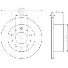 8DD 355 108-971 HELLA PAGID Тормозной диск