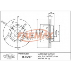 BD-3249 FREMAX Тормозной диск