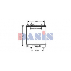 150073N AKS DASIS Радиатор, охлаждение двигателя