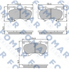 FO 932081 FOMAR ROULUNDS Комплект тормозных колодок, дисковый тормоз