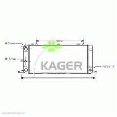 31-1761 KAGER Радиатор, охлаждение двигателя