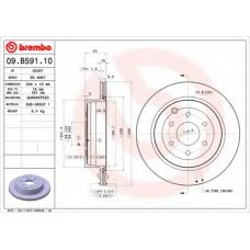 09.B591.10 BREMBO Тормозной диск