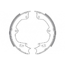 2748246 NK Комплект тормозных колодок, стояночная тормозная с