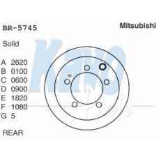 BR-5745 KAVO PARTS Тормозной диск