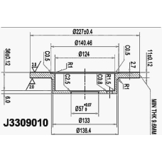 J3309010 NIPPARTS Тормозной диск