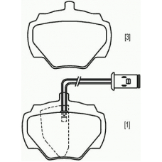 P 44 003 BREMBO Комплект тормозных колодок, дисковый тормоз