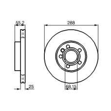 0 986 478 845 BOSCH Тормозной диск